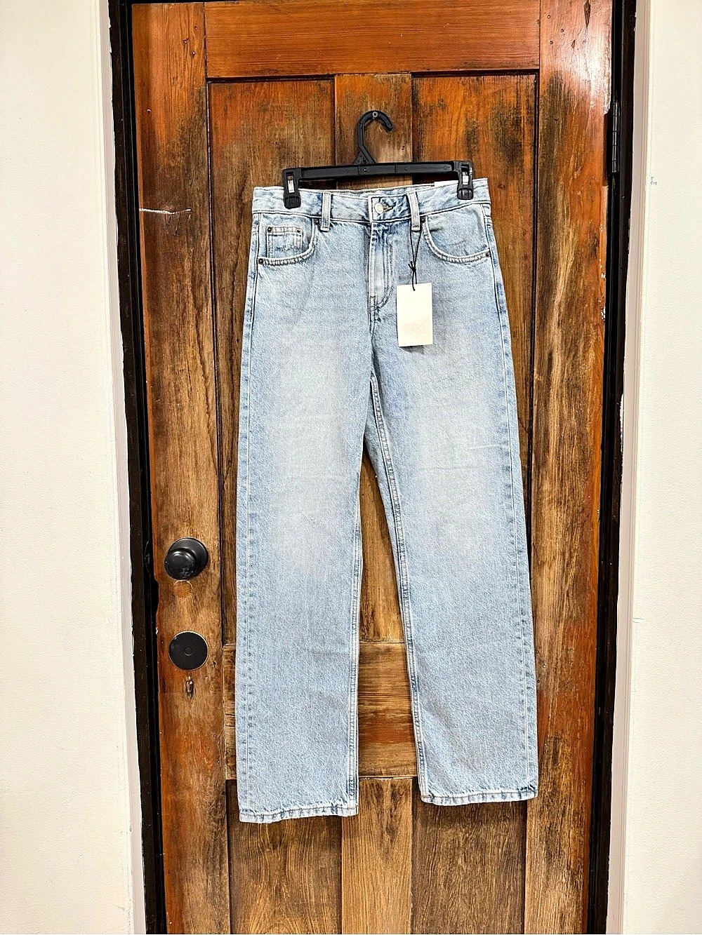 Zara Straight Leg Jeans Girls Blue Size 13-14 NWT